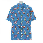 Skiing Dog Pattern Print Hawaiian Shirt