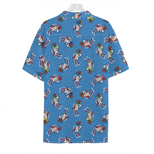 Skiing Dog Pattern Print Hawaiian Shirt