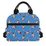 Skiing Dog Pattern Print Insulated Lunch Bag