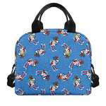 Skiing Dog Pattern Print Insulated Lunch Bag