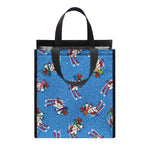 Skiing Dog Pattern Print Insulated Lunch Tote