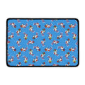 Skiing Dog Pattern Print Kitchen Mat