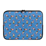Skiing Dog Pattern Print Laptop Sleeve