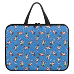 Skiing Dog Pattern Print Laptop Sleeve With Handle