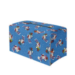 Skiing Dog Pattern Print Leather Tissue Box Cover