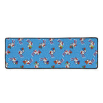 Skiing Dog Pattern Print Long Kitchen Mat