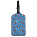 Skiing Dog Pattern Print Luggage Tag