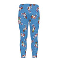 Skiing Dog Pattern Print Men's Leggings