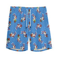 Skiing Dog Pattern Print Men's Athletic Shorts