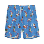 Skiing Dog Pattern Print Men's Sports Shorts