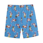 Skiing Dog Pattern Print Men's Sports Shorts