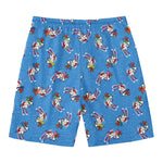 Skiing Dog Pattern Print Men's Swim Trunks