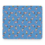 Skiing Dog Pattern Print Mouse Pad