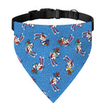 Skiing Dog Pattern Print Over The Collar Dog Bandana