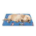 Skiing Dog Pattern Print Pet Cooling Mat Cover