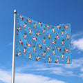 Skiing Dog Pattern Print Polyester Flag