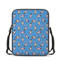 Skiing Dog Pattern Print Rectangular Crossbody Bag