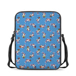 Skiing Dog Pattern Print Rectangular Crossbody Bag