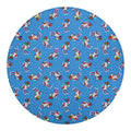 Skiing Dog Pattern Print Round Blanket