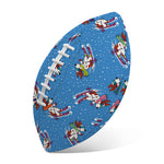Skiing Dog Pattern Print Rugby Ball