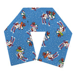 Skiing Dog Pattern Print Scarf