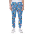 Skiing Dog Pattern Print Joggers