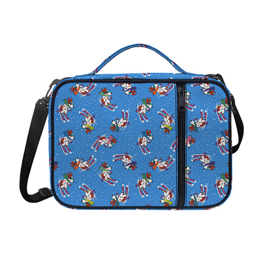 Skiing Dog Pattern Print Shoulder Strap Bible Bag