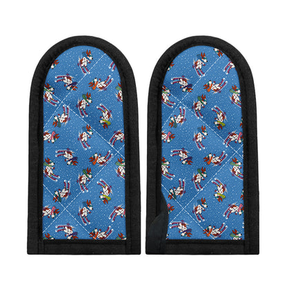 Skiing Dog Pattern Print Skillet Handle Cover