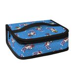 Skiing Dog Pattern Print Small Lunch Bag