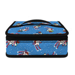 Skiing Dog Pattern Print Small Lunch Bag