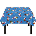 Skiing Dog Pattern Print Tablecloth