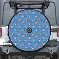 Skiing Dog Pattern Print Tire Cover With Camera Hole