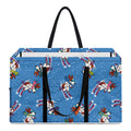 Skiing Dog Pattern Print Utility Tote Bag