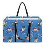 Skiing Dog Pattern Print Utility Tote Bag