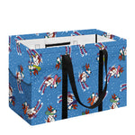 Skiing Dog Pattern Print Utility Tote Bag