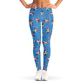 Skiing Dog Pattern Print Women's Leggings