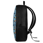 Skiing Equipment Pattern Print 17 Inch Backpack