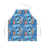 Skiing Equipment Pattern Print Adjustable Apron