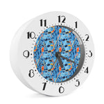 Skiing Equipment Pattern Print Alarm Clock