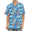 Skiing Equipment Pattern Print Aloha Shirt