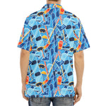 Skiing Equipment Pattern Print Aloha Shirt