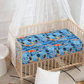 Skiing Equipment Pattern Print Baby Crib Sheet