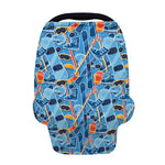Skiing Equipment Pattern Print Baby Seat Cover