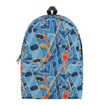 Skiing Equipment Pattern Print Backpack
