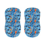 Skiing Equipment Pattern Print Bar Stool Covers