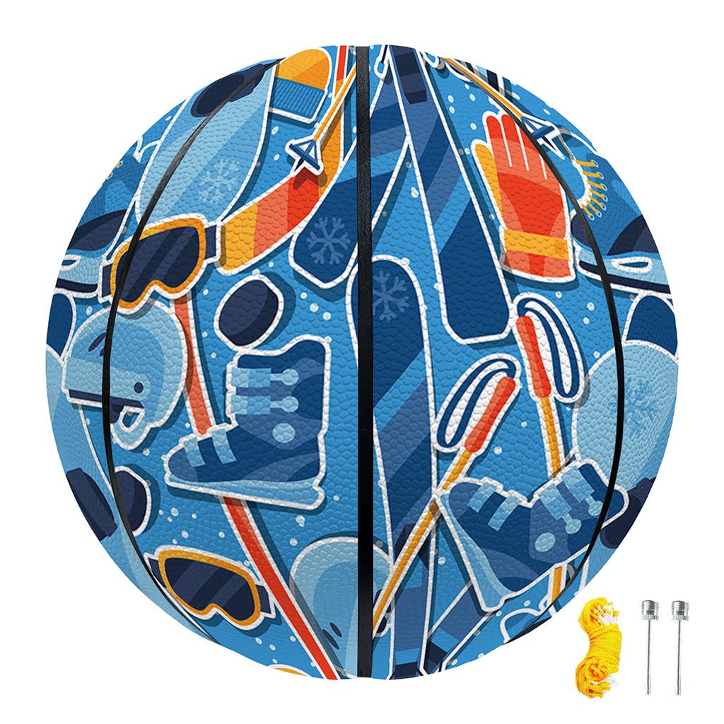 Skiing Equipment Pattern Print Basketball