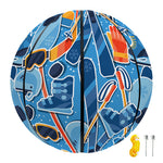 Skiing Equipment Pattern Print Basketball