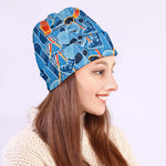 Skiing Equipment Pattern Print Beanie