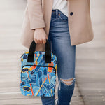 Skiing Equipment Pattern Print Bible Tote Bag