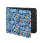 Skiing Equipment Pattern Print Bifold Wallet